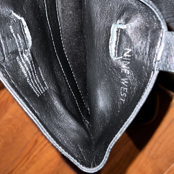 Nine West vintage Black Heeled ankle leather  boots Sz 9.5 - Picture 12 of 15